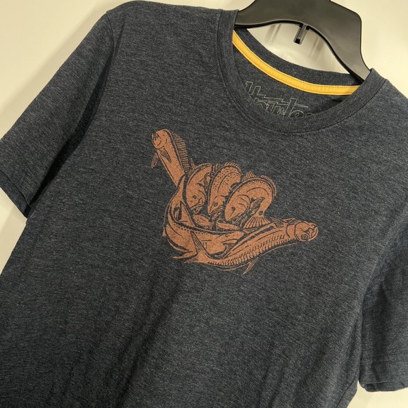 Howler Brothers Other - Howler Brothers Fish Shaka T Shirt Mens S Western Beach Austin Fish SS EUC